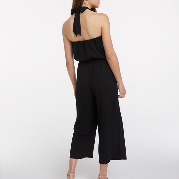 Halter Neck Jumpsuit Black Medium - Picture 2 of 4